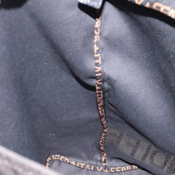 FENDI Hand Bag Nylon Black Gold Auth ep9113 - Picture 13 of 16